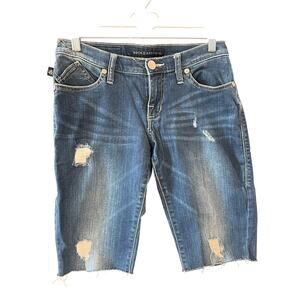 ROCK & REPUBLIC Denim Shorts Cut off Bermuda INDEE 28X12 Size 0 M Blue Women's